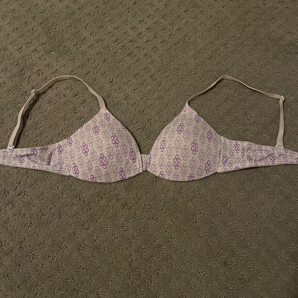 Purple and White Bra
